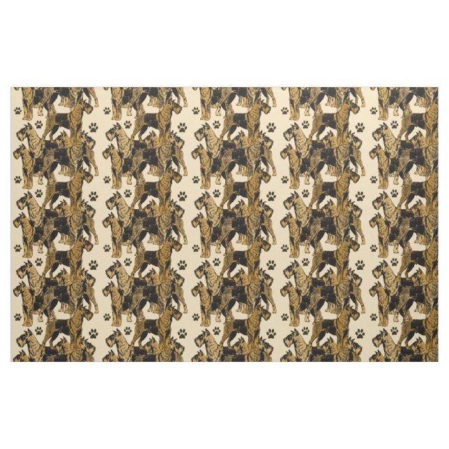 Airedales Patterned fabric (Fat Quarter)