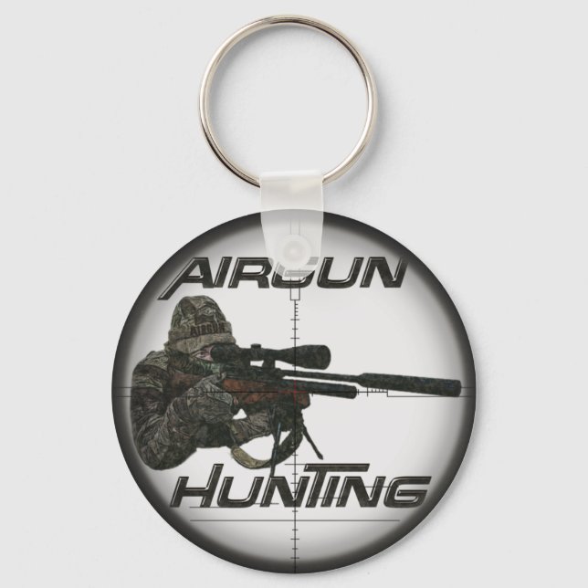 Airgun hunting logo hat key ring (Front)