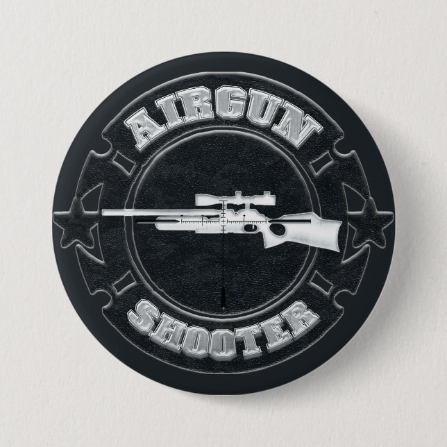 Airgun shooter    7.5 cm round badge (Front)