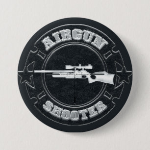 Airgun shooter 7.5 cm round badge