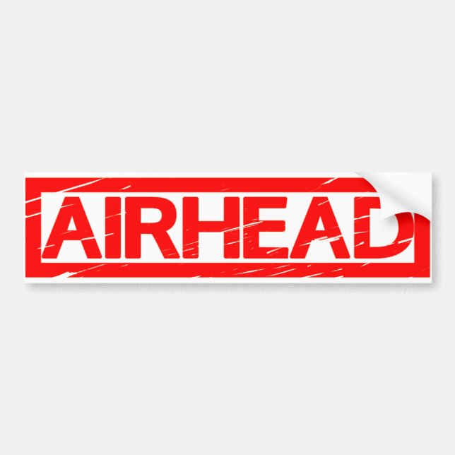 Airhead Stamp Bumper Sticker (Front)