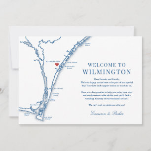 Airlie Gardens Wedding Welcome to Wilmington Thank You Card