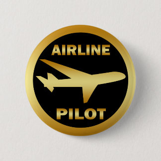 AIRLINE PILOT 6 CM ROUND BADGE