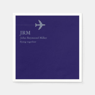 Airline Pilot Aero dark blue Napkin