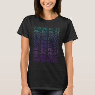Airline Pilot Aviation Retro Aeroplane T-Shirt