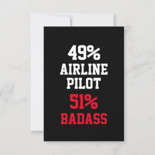Airline Pilot Badass Card