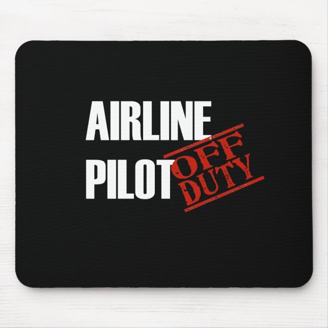 Airline Pilot Dark Mouse Pad (Front)