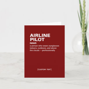 Airline Pilot Humour Definition Card