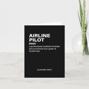 Airline Pilot Humour Greeting Card