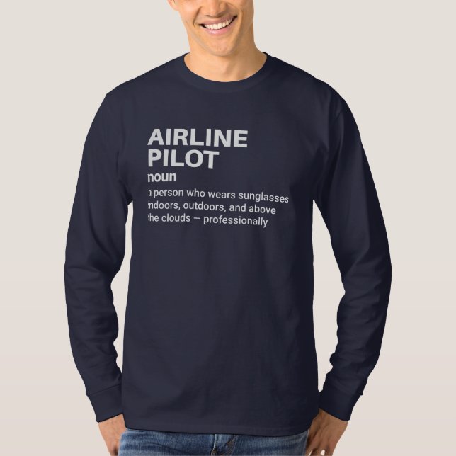 Airline Pilot Humour Tee (Front)