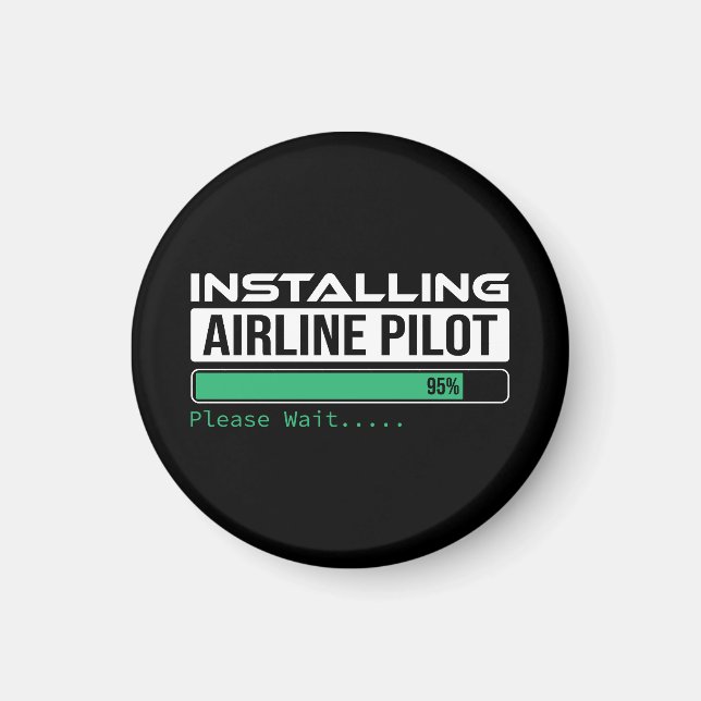 Airline PIlot Loading Funny Pilot Student Magnet (Front)