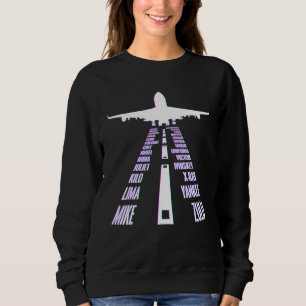 Airline Pilot Phonetic Plane Abc Track Sweatshirt