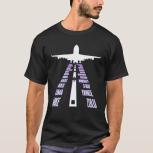 Airline Pilot Phonetic Plane Abc Track T-Shirt