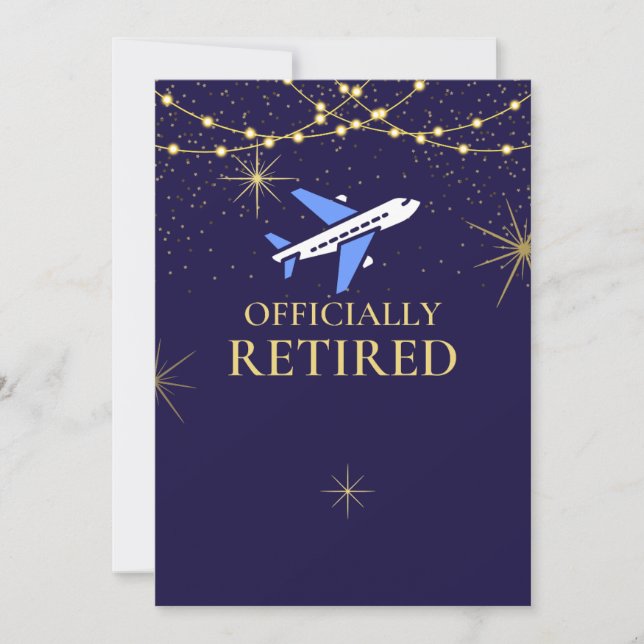 Airline Pilot Retirement Photo Flight Crew Message Holiday Card (Front)