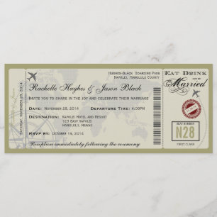 Airline Ticket Wedding Invitation