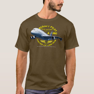 Airliner A 380 Aircraft Pilot T-Shirt