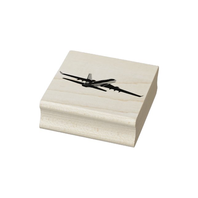 Airliner taking off rubber stamp (Stamp)
