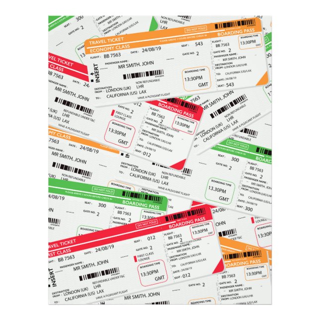Airliner tickets photo print (Front)