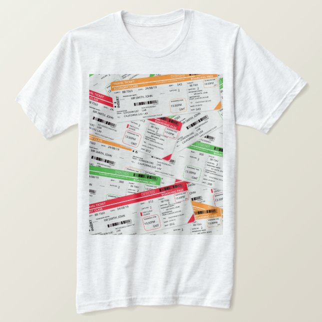 Airliner tickets T-Shirt (Design Front)