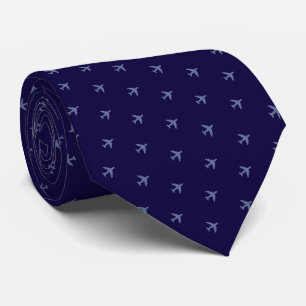 Airlines Blue Aeroplanes Tie for a Pilot
