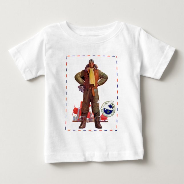 Airmail Pilot Baby T-Shirt (Front)