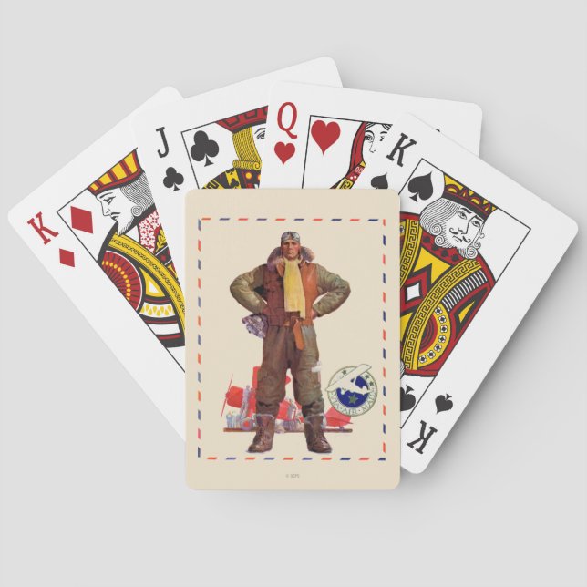 Airmail Pilot Playing Cards (Back)