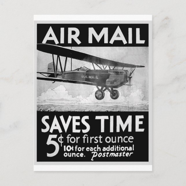 Airmail Poster Postcard (Front)
