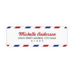 Airmail Return Address Labels<br><div class="desc">Address labels with a cute airmail style striped pattern.</div>