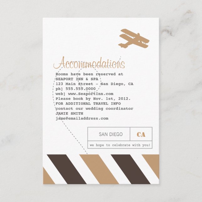 Airmail Travel Information Insert Card (Front)