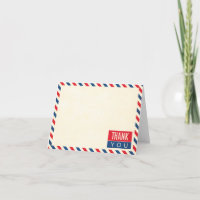 Airmail Wedding Thank You Note