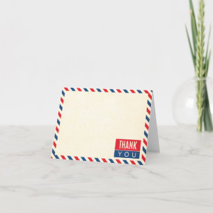Airmail Wedding Thank You Note Card