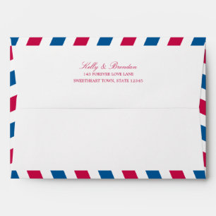 Airmail with Return Address   5x7 Envelopes