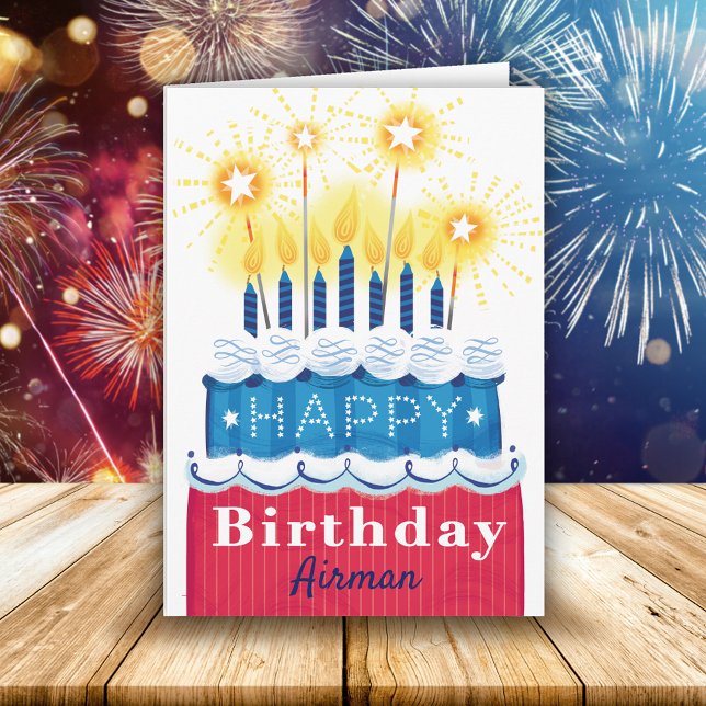 Airman Patriotic Birthday Card (Creator Uploaded)