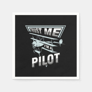 Airplane Aircraft Mechanic Aviator Aircraft Pilot  Napkin