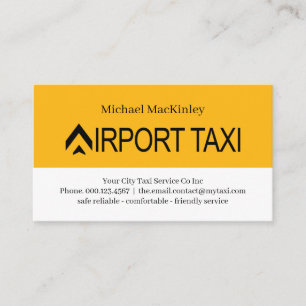 Airplane Airport Taxi Service Business Card