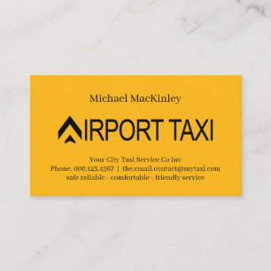 Airplane Airport Taxi Service Business Card