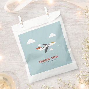 Airplane and Clouds Kids Birthday Thank You Favour Bags
