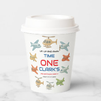 Airplane Boy 1st Birthday | Fun Sky Theme Party Paper Cups