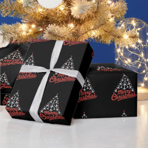 Airplane Christmas Tree Pilot Wrapping Paper