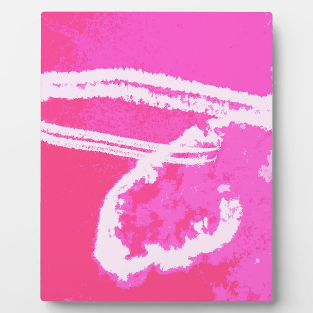 Airplane Heart Pink  Plaque (Front)