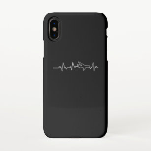 Airplane Heartbeat I Love Aviation Aircrafts Fan iPhone X Case