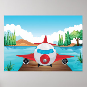 Airplane In Nature Poster