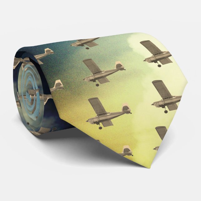 Airplane in the Sky Tie (Rolled)