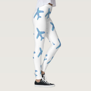 Airplane Leggings (white)
