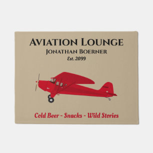 Airplane Lounge Pub Man Cave Door Mats Rugs