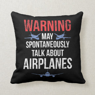 Airplane Lover Cool Pilot Aviation Plane Fan Cushion