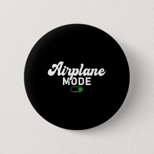 Airplane Mode On Funny Vacation Summer 6 Cm Round Badge