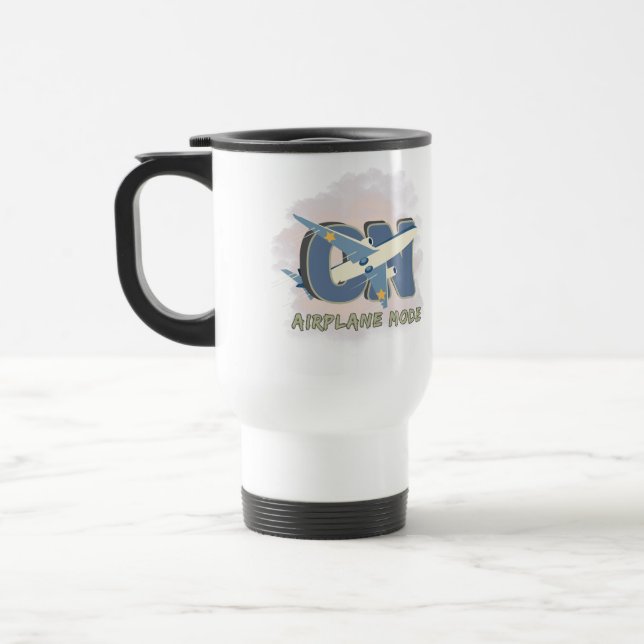 Airplane Mode ON Travel Mug (Left)
