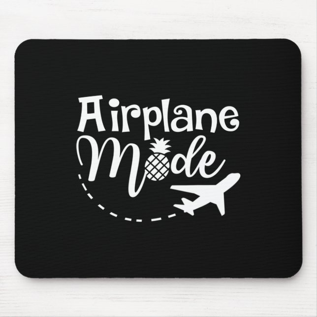 Airplane Mode Traveling Pineapple Vacation Trip Gi Mouse Pad (Front)