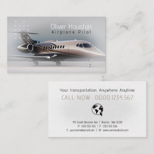 Airplane Pilot   Aviation Business Card